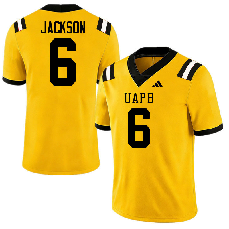 Arkansas-Pine Bluff Golden Lions #6 Jordan Jackson College Football Jerseys,Uniforms-Gold